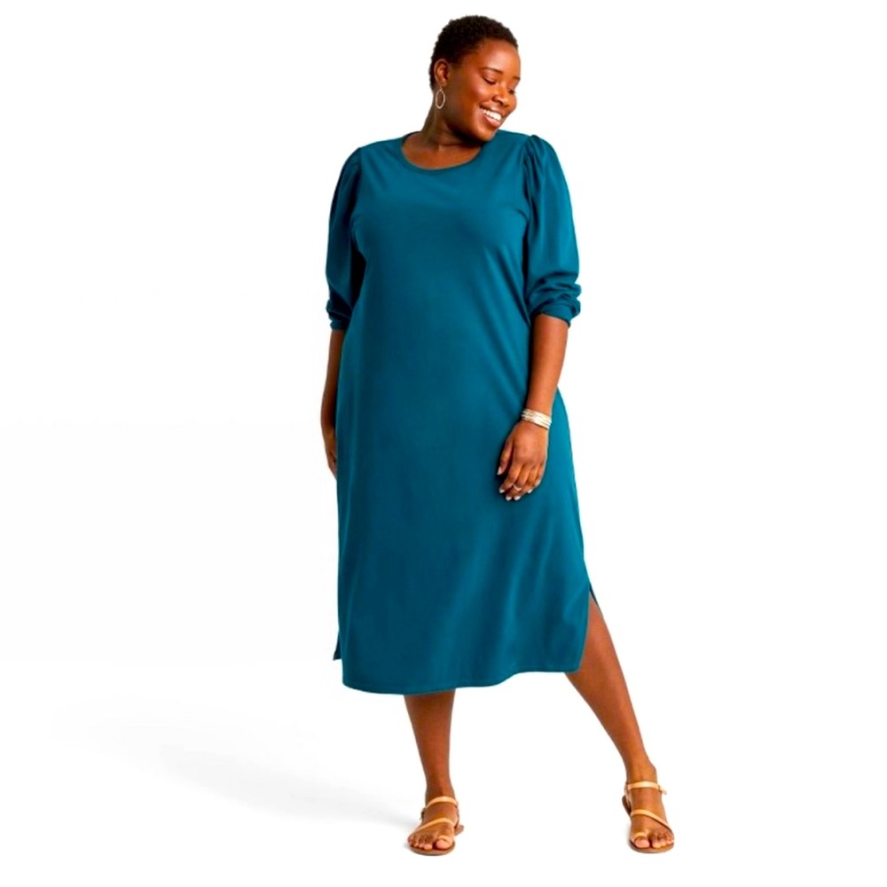 Puff long sleeve t-shirt dress